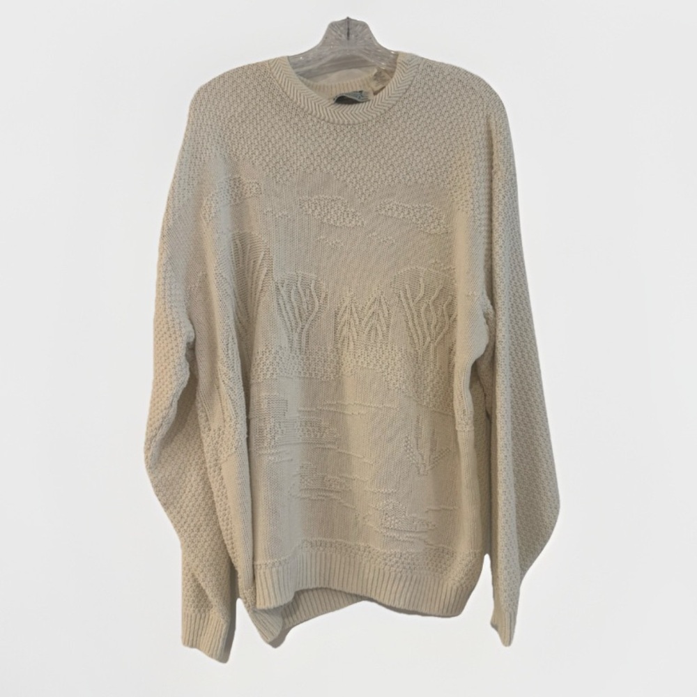 Vintage Northern Reflections Parkhurst Cream Textured Sweater